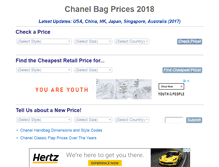 Tablet Screenshot of chanelprices.com